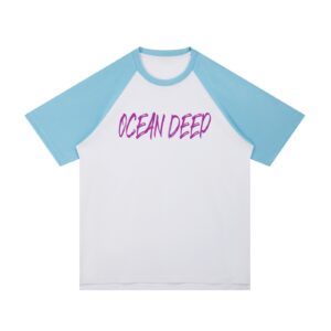 Contrast Raglan Sleeve Mesh T-Shirt