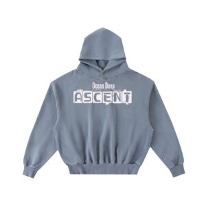 Frayed Enzyme Washed Fleece Hoodie