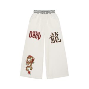 Striped Waist Wide Leg Pants