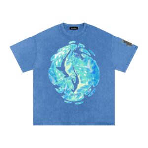 Snow Washed Oversized Cotton T-Shirt