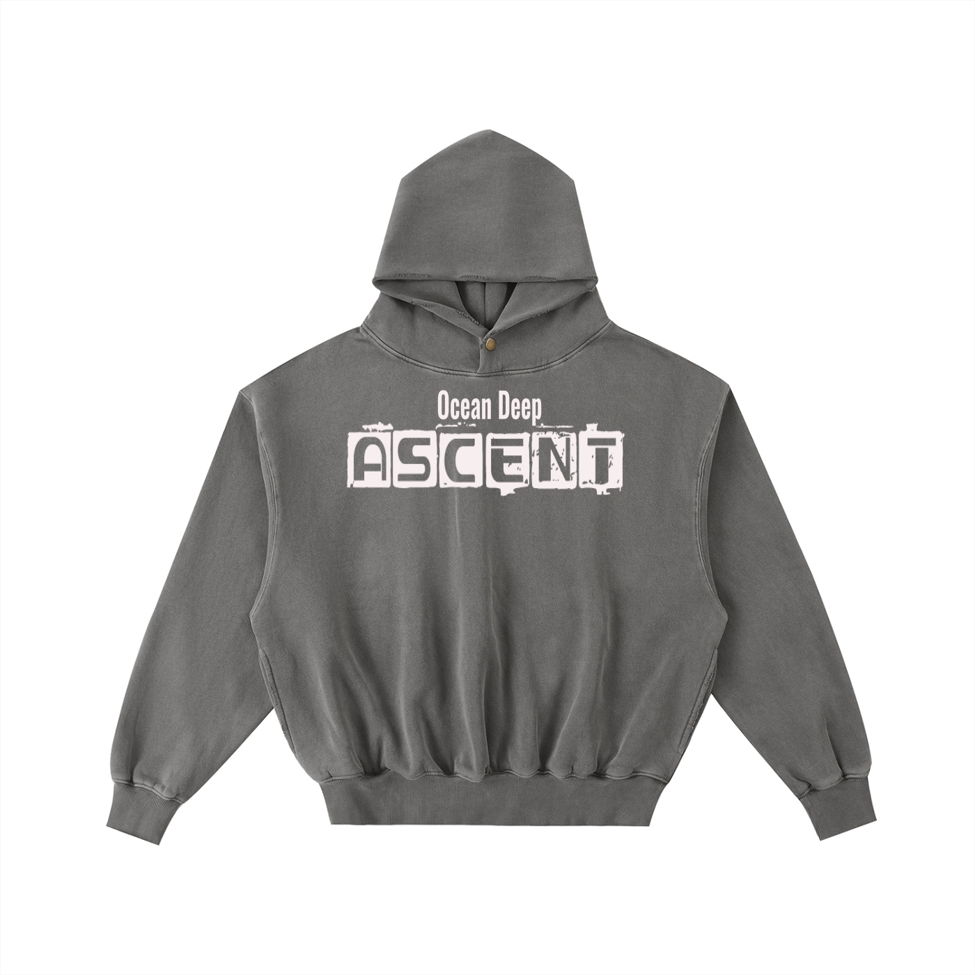 Frayed Enzyme Washed Fleece Hoodie - Image 5