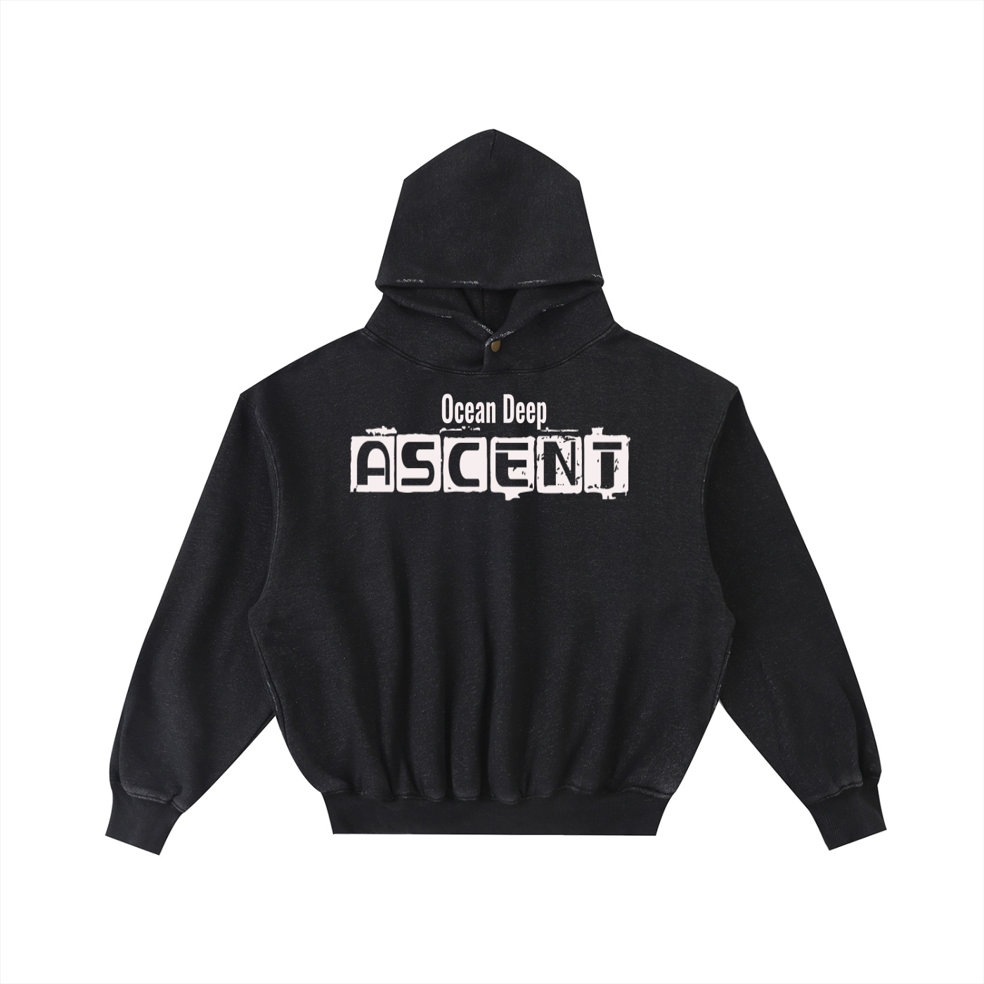 Frayed Enzyme Washed Fleece Hoodie - Image 7