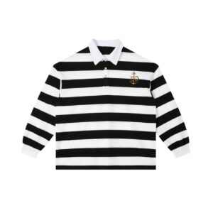 Color Block Stripe Polo Shirt