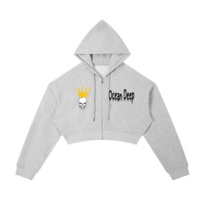 Essential Cropped Zip-Up Hoodie