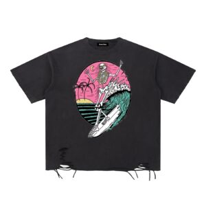 Snow Washed Raw-Hem T-Shirt